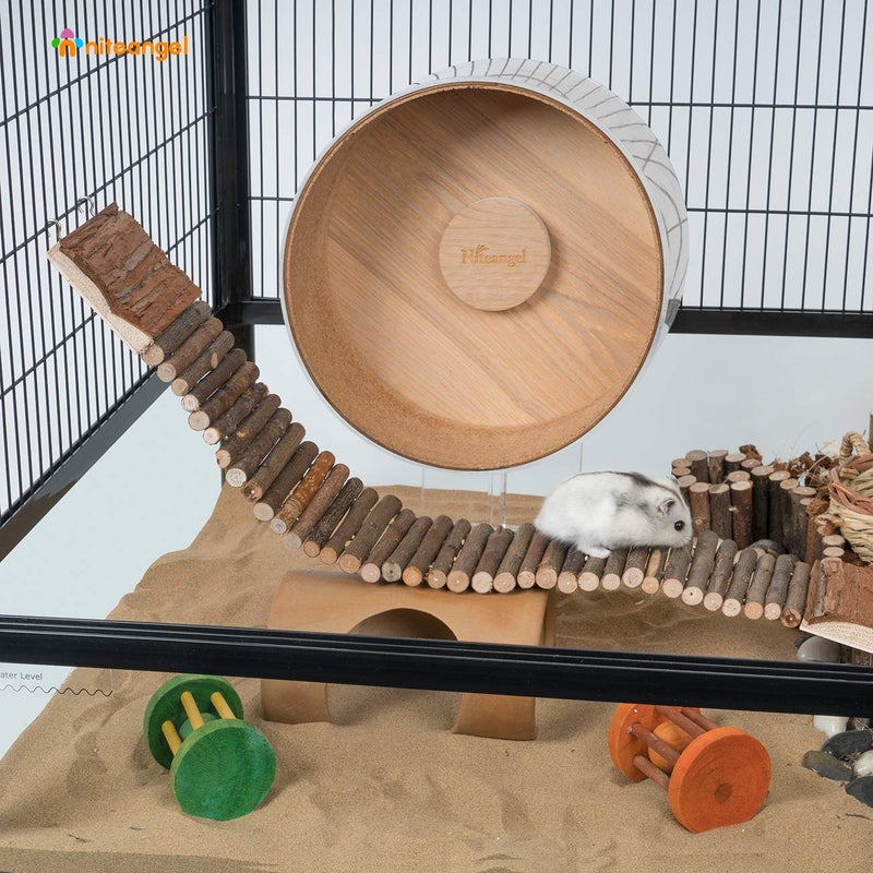 Niteangel Hamster Suspension Bridge Toy - Long Climbing Ladder for Dwarf Syrian Hamster Mice Mouse Gerbils and Other Small Animals (21.8" L x 2.8" W) - Image 3